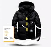Chaqueta de Algodón para hombre, Juvenil, Short, FINA, de Algodón, Chaqueta informal Gruesa y Cálida con capucha para Clima frío para personas y de Mediana - details 4