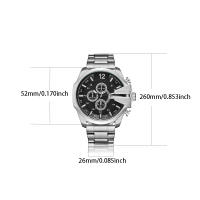 Reloj De Pulsera De Cuarzo Para Hombre CAGARNY Original Grande 6839 Moda Casual Impermeable Con Fecha Acero Inoxidable Resistente Al Shock - details 2