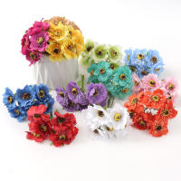2/5Pcs Bouquet De Flores Artificiales Daisy Para Decoración De Hogar Y Bodas Adorno Para Scrapbooking Y Manualidades - details 3