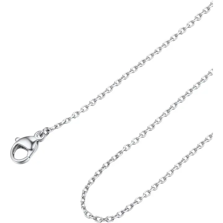 Minimalista Esabones Redondos Ala 40-60cm Joyería Delicada Cuello Mujer Maple Inoxide 316L 1,4mm Cadena Fina Rolo para Colgante - 1