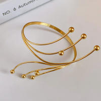 Pulseras De Brazo Superior De Hojas Y Flores De Metal Ajustables Para Mujer Joyería De Mano Accesorios De Regalo Con Salida Hollow out - details 24