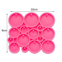 Molde De Silicona Mini Redondo Para Llaveros Epoxy Resina Pastelería Chocolate Artesanía Horno Multiplacas De Círculos Brillantes - details 0