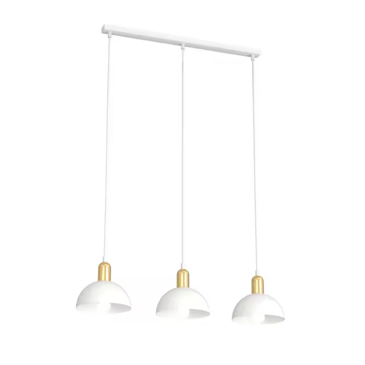 Lámpara de Suspensión Moto, Metal, Blanco, 60x18x140 cm - 1
