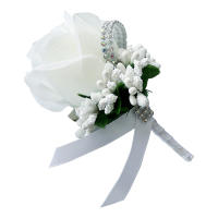 Broche De Silken Artificial Para Mujer Y Hombre Corsé De Mano Flor De Boda Decoración De Fiesta Para Novio Y Novia - details 7