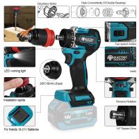 Taladro De Impacto Eléctrico Sin Cable 10mm Motor Brushless Para Batería Makita 18V Herramienta De Rompehielos Y Perforación Para Hogar DIY - details 2