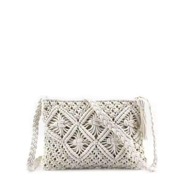 MODELISA Bolso Bandolera Crochet Borla Estilo Casual Mujer - 1