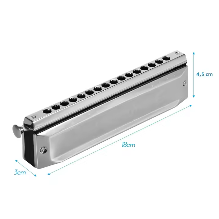 Harmonica Cromática Swan SW-1664 Con 16 Agujeros En Do 64 Tonos Organ De Bocina Para Niños Y Adultos Con Estuche De Almacenamiento Y Paño De Limpieza - 1