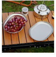 PLATO PEQUEño Y Olla GRANDE Portátil De Acero Inoxidable 304 Para Camping Y Viajes CLS&NOBANA Utensilio De Cocina Al Aire Libre - details 8