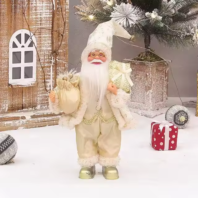 Muñeco De Navidad Santa Claus Colgante De Peluche Esquiando En Una Lancha Colgante Para Árbol De Navidad Decoración De Fiesta - 1