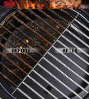 Cepillo para parrilla de triple cabezal con raspador, mango de 18 "para parrilla al aire libre/fumar/limpieza de parrilla de gas y carbón - details 3