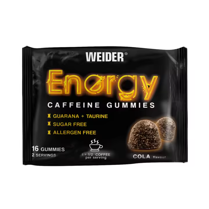 Weider Energy Caffeine gummies sobre de gominolas sin azucar mejora la energia 32g - 1
