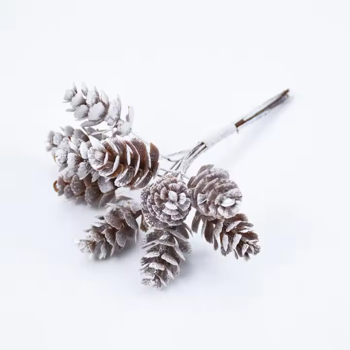 10pcs Rama Artificial De Pino Con Conos Y Flores Decorativas Para Decoración De Navidad Y Bodas Pack De 10 Piezas - 1