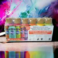 DecoArt Americana - Paquete económico de 12 pintura acrílica, Envió Gratis. DASK427 de 12 unidades, 2 Oz 59ml. Ideal para iniciación a la pintura decorativa. Se adhiere en lienzo, madera, cartón, escayola, terracota y todo tipo de superficies. Deco Art - details 2