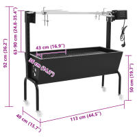 vidaXL Espetón de asado/barbacoa eléctrica de acero inoxidable - details 7