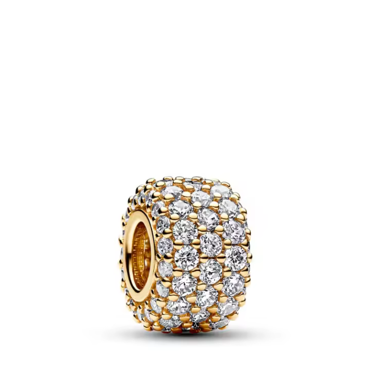 Pandora Charm con un recubrimiento en oro Fila Triple Brillante 762820C01 , para Mujer - 1