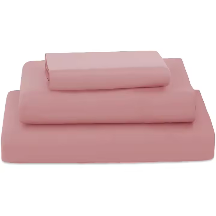 KingnetStore - Juego de Sábanas 100% Algodón de Verano lisas tacto extrasuave Juego de Cama Liso Ropa de Cama 3/4 Piezas Sabana Bajera Encimera Funda Almohada para Cama 90 105 135 150 160 180 200 CM. Juego Sabanas Cama para Primavera Verano Otoño Invierno - 1