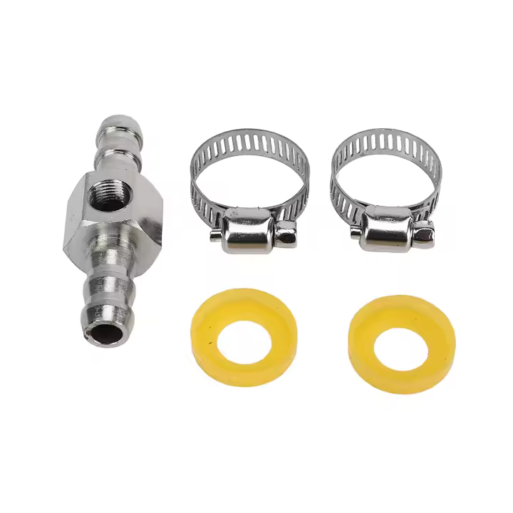 Adaptador De Conexión T Para Línea De Combustible 1/8-27 NPT En Acero Inoxidable 304 Con Goma Para Medidor O Sensor De Presión De Combustible Alta Performance - 1