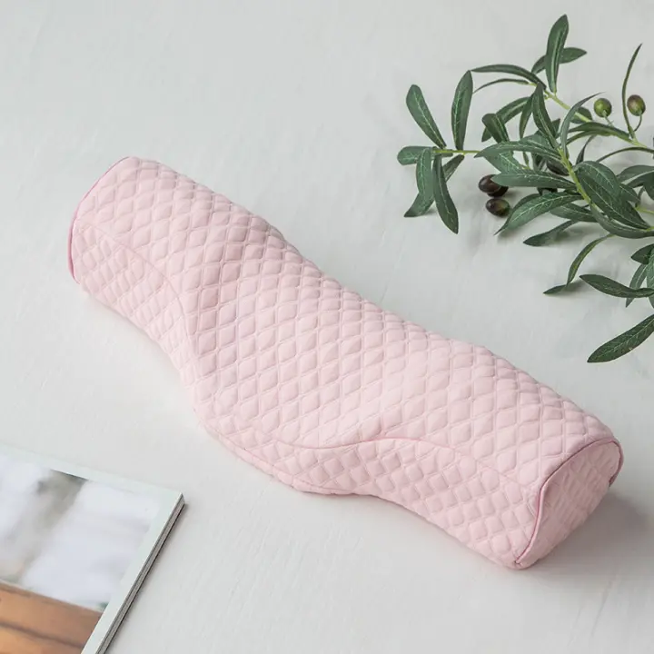 Almohada De Cuello Ortopédica De Memoria De Espuma Para Dormir Y Proteger Tela Transpirable Y Lavable Para Viajes - 1