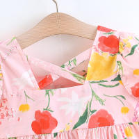 Vestido De Verano Para Bebé Niña Con Estampado Floral Y Manga Burbuja Vestido De Princesa De Algodón Con Cuello Cuadrado Lindo Vestido Corto Para Niñas De 1-2 Años - details 5