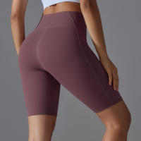 SSITO Pantalones cortos con bolsillos para Gimnasio y Yoga, pantalones cortos de secado rápido para trotar, entrenamiento de Cycling activo, Pantone cortos de Gimnasio para entrenamiento, Fitness, High Belt - details 20