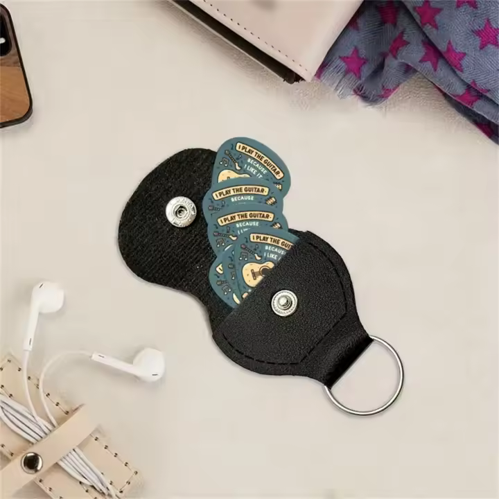 6 Pcs Escogidas Cabezas De Guitarra Original Sonido Impresión Doble Llave De Cinturón Regalo Para Amantes De La Música Ukulele Guitarra - 1