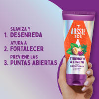 Aussie SOS Strength & Length Acondicionador Suaviza Y Fortalece El Pelo Largo, Débil Y Quebradizo. Nutre El Cabello Frágil Y Ayuda A Prevenir Las Puntas Abiertas Y Los Daños Del Peinado. Vegana.  6 unidades de200ml - details 2