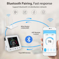 Controlador De Temperatura Y Humedad WiFi Inteligente Para Aire Acondicionado Con Pantalla Táctil LCD Y Control Remoto IR Compatible Con Google Home Alexa - details 2
