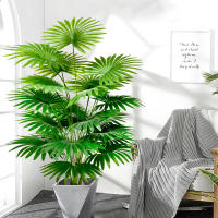 Planta Artificial De Fanleaf Grande 60-85-105cm Girasol Falso Árbol De Hojas De Plástico Árbol De Palma Artificial Para Jardín - details 10