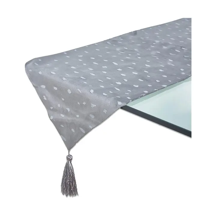 Camino 30*180 gris print plateado geneve  Material: Poliester Medidas (Ancho*Alto*Fondo): 30*180*0.4Presume de casa - 1