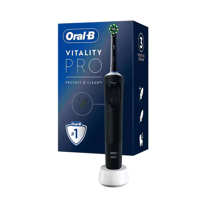 BRAUN ORAL-B Vitality Pro Negro /  Cepillo de dientes eléctrico recargable / Tecnología de limpieza 2D - 1