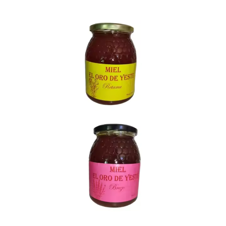 Lote de 1 Kg de miel de Retama + 1 Kg de miel de Brezo. Sabor y propiedades. Somos apicultores - 1