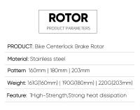 Rotor De Freno De Bicicleta Centerlock 160MM 180MM 203MM Disco De Freno Duradero Para Ciclismo Montaña Y Carretera Parte Hidráulica De MTB - details 2