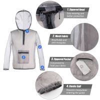 Camisa Protectora De Malla Ultraligera Con Capucha Para Pesca Y Camping Protección Contra Insectos Y Mosquitos Para Exteriores - details 25