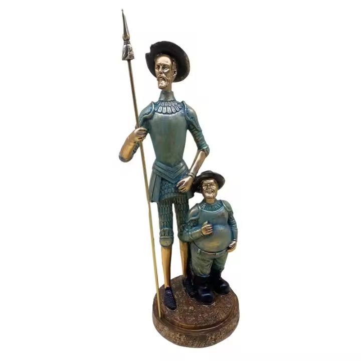 Signes Grimalt ORIGEN Home Decor Don Quijote Y Sancho Varios | Figura de Persona Gris - 36x15x12cm 33188 - 1
