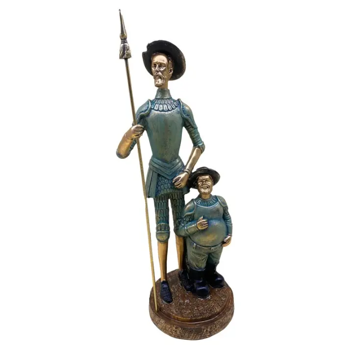Signes Grimalt ORIGEN Home Decor Don Quijote Y Sancho Varios | Figura de Persona Gris - 36x15x12cm 33188 - 1