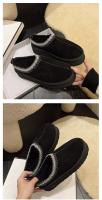Zapatos De Plataforma Para Mujer Calzado Casual Con Punta Redonda Y Peluche Zapatos Slip-on De Bajo Boca Botas De Invierno Con Suela De Goma Para Vestir Y Uso Diario - details 8