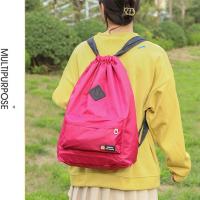 Mochila Estudiante Para Mujer Con Cordón Impermeable Gran Capacidad Moda INS Bolsa De Viaje Mochila Escolar Casual Sin Estampado - details 5