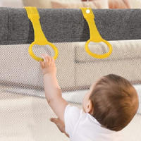 DeFieltro Parque Infantil Bebe de la SELVA 120x120 - Corralito Bebe con Malla de Animales Transpirable - Corral Plegable Baby ANTIDESLIZANTE con Alfombra Acolchada + 2 Anillas y Bolsa Portátil - details 2
