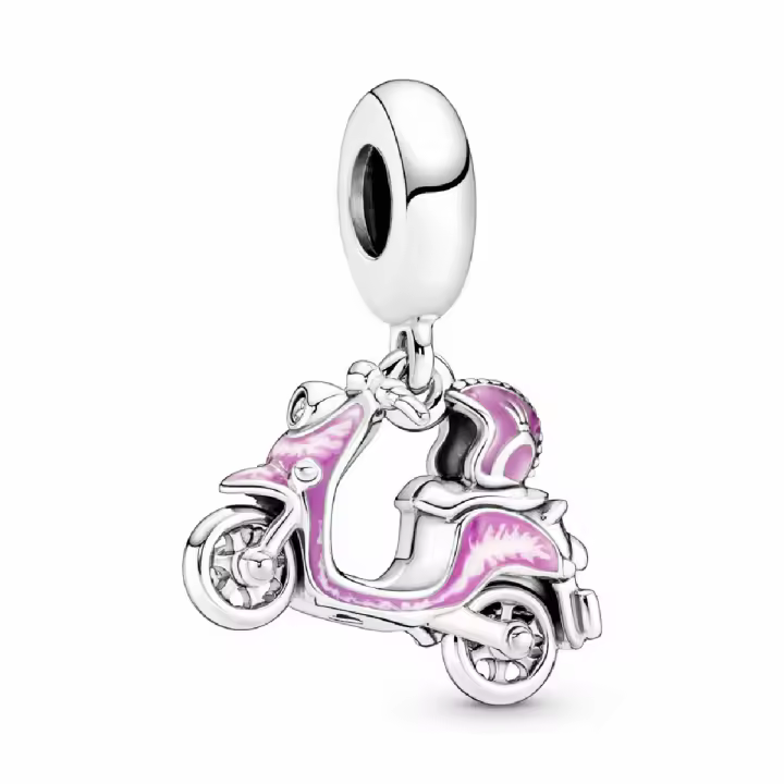 Charm Colgante Pandoraoo Moto Scooter Rosa - 1