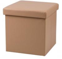 GREATOOL Puff Pvc Taburete para almacenaje Plegable Carga máxima de 150 kg, 38x38x38cm, Otomano de Puff, Asiento, Reposapiés - details 0