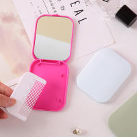 Pequeño Espejo Y Peine De Moda Portátil Plegable Para Niñas Herramientas De Maquillaje Espejo De Vestíbulo Con Peine - details 4