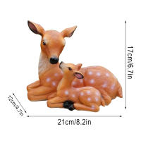 Estatua Realista De Ciervo Para Jardín Madre Y Cordero Amoroso Buck Reindeer Adorno De Jardín Patio Exterior De Resina - details 3