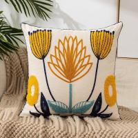 Funda De Cojín Decorativa Boho Floral Bordada En Algodón Suave Y Estilizada Para Sofá Y Cama - details 0