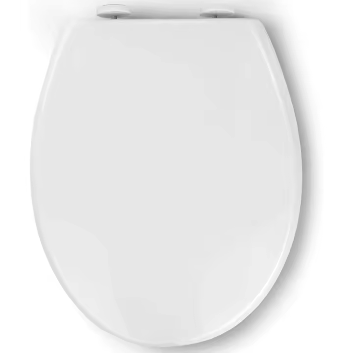 Asiento de Inodoro, asiento de Inodoro de Cierres, Liberación rápida con un Boton y Bisagra ajustable, Inodoro en forma de O - 1