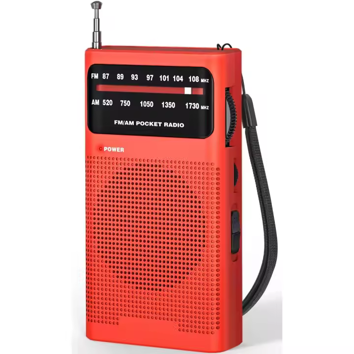 Mini portátil Mini Radio FM Am transistores con excelente señal de bolsillo por Pilas AA (no incluidas) - 1