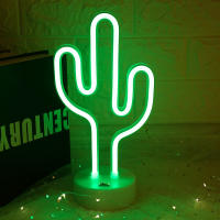 Lámpara LED Efecto Neón En Diseño De Cactus Con Suministro Dual USB Y Batería Regalo Para Navidad Fiesta Decoración Del Hogar - details 9