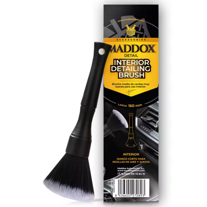 Maddox Detail - Interior Detailing Brush | Cepillo Detailing Coche Ergonómico y Preciso | Compatible con Kit Limpieza Coche Interior y Car Detailing Kit para Limpieza Interior De Coche - 1