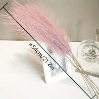 10PCS Ramas De Pampas Blancas Artificiales De 54-55CM Majestuosas Para Decoración De Bodas Hogar Y Bohemia Relleno De Vaso De Piso - details 4