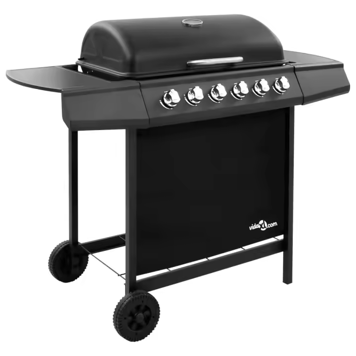 Barbacoa de gas VidaXL 12000W 6 fogones con tapa protectora - 1