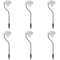 vidaXL 6x Lámparas LED Solares de Jardín Luz Farol Foco Entrada Patio Balcón Color Blanco frío,  Blanco cálido, y mas - details 1